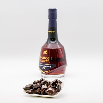 Carlos I PX Schokolade Pairing Cuor di Cacao Zartbitter 85% Flasche 2 Photograph Eric Anders Copyright Osborne